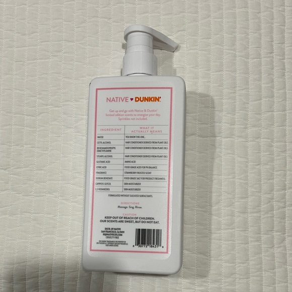 NWT Native Dunkin’ Strawberry Frosted Conditioner - Picture 3 of 3